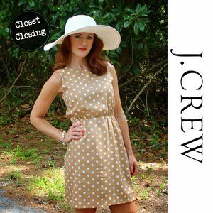 ⚡️[J. Crew] Tan Polka Dot Dress